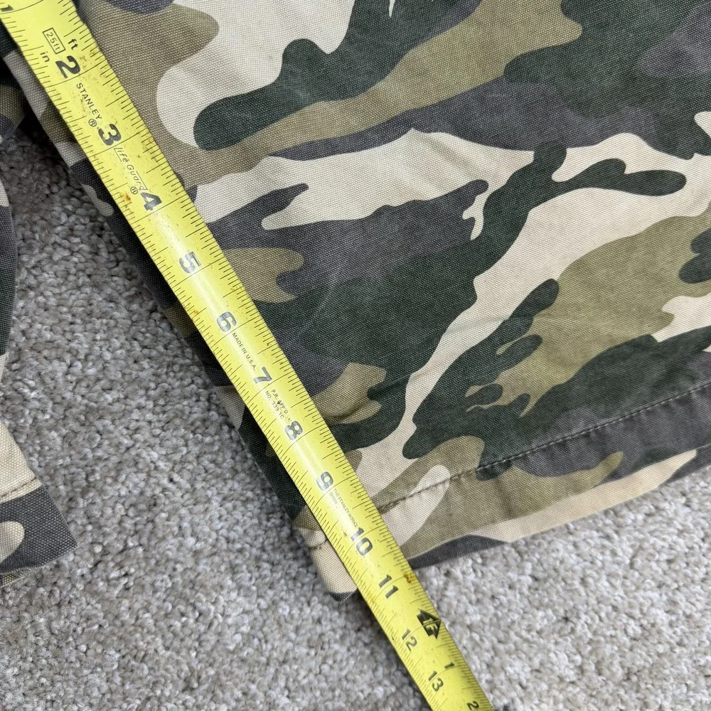 Carhartt Cargo Shorts Mens 42 Green Camo Cotton Canvas Relaxed Fit Workwear